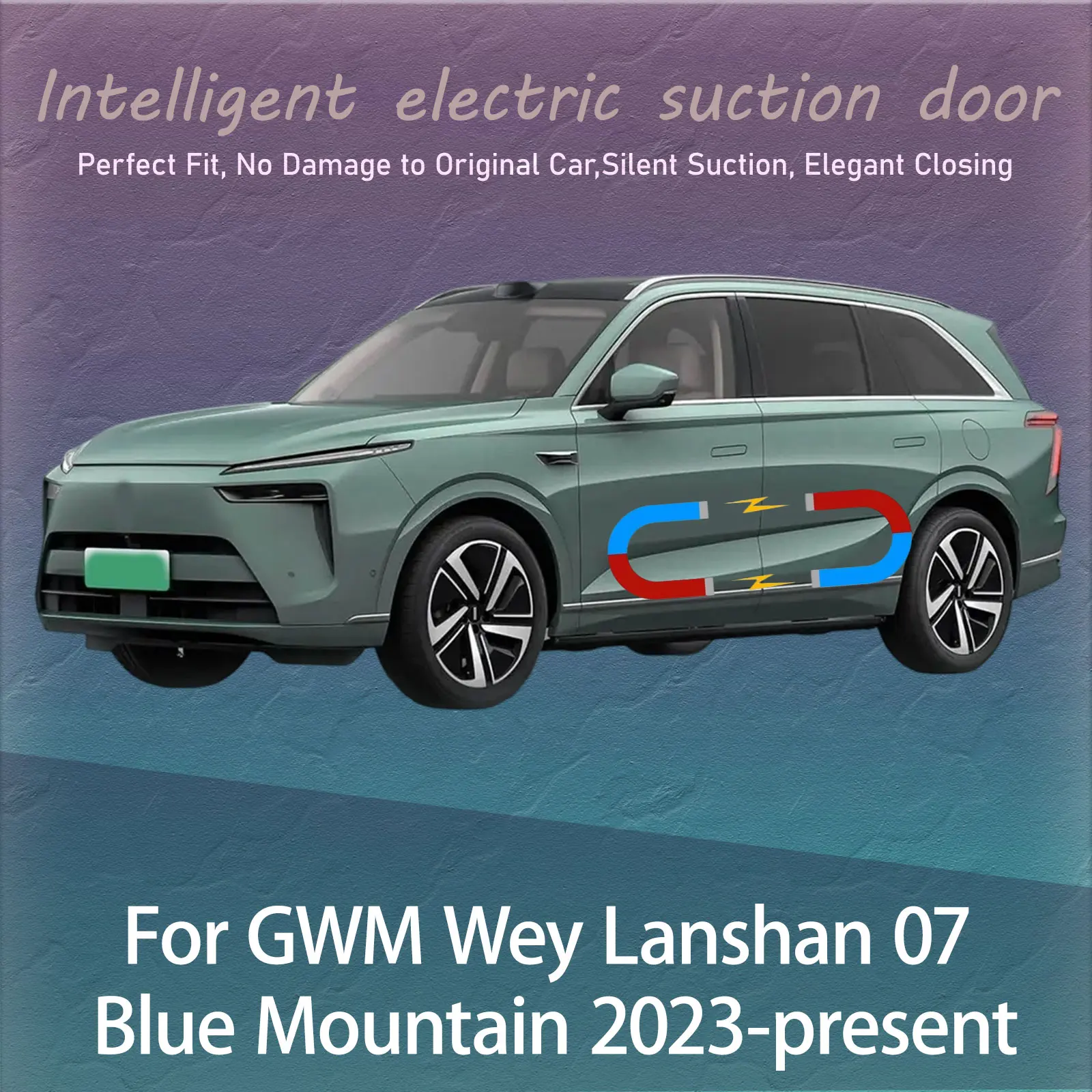 

Electric Soft Close Door Kit For GWM Wey Lanshan 07 Blue Mountain 2023-Now Auto Silent Anti-Slam Suction Door System Automatic