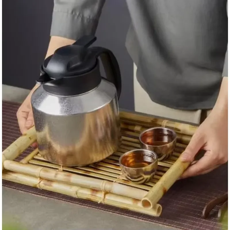 Insulated teapot temperature display Large capacity pure titanium stew kettle 1L