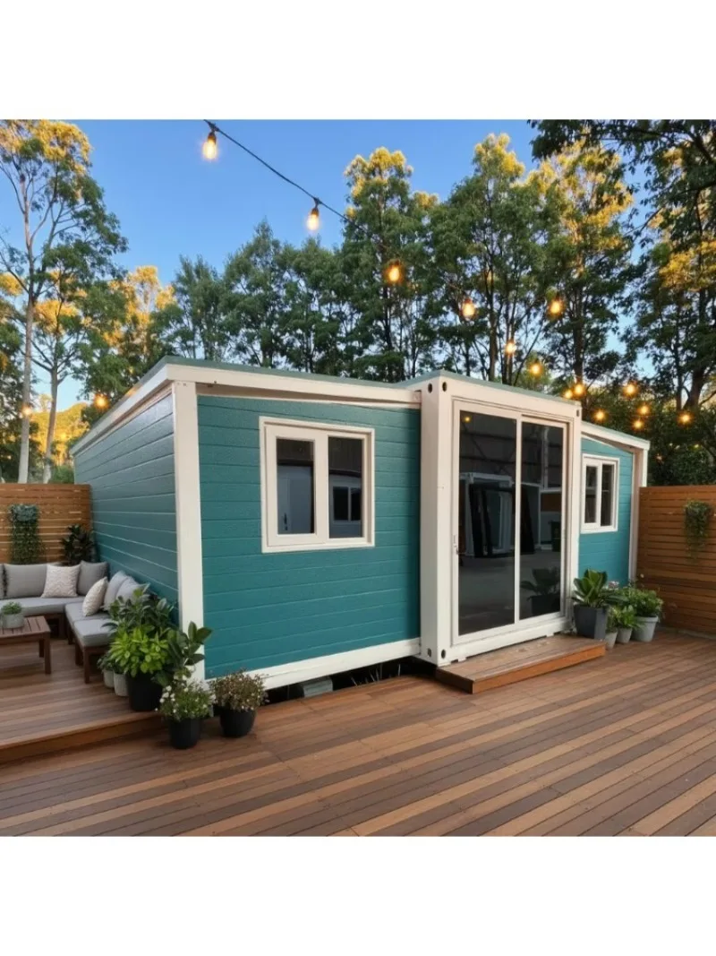 Customized 1 2 3 4 Bedrooms Double Wings Expandable Container Houses Prefabricated Tiny Homes Modular Luxury Home