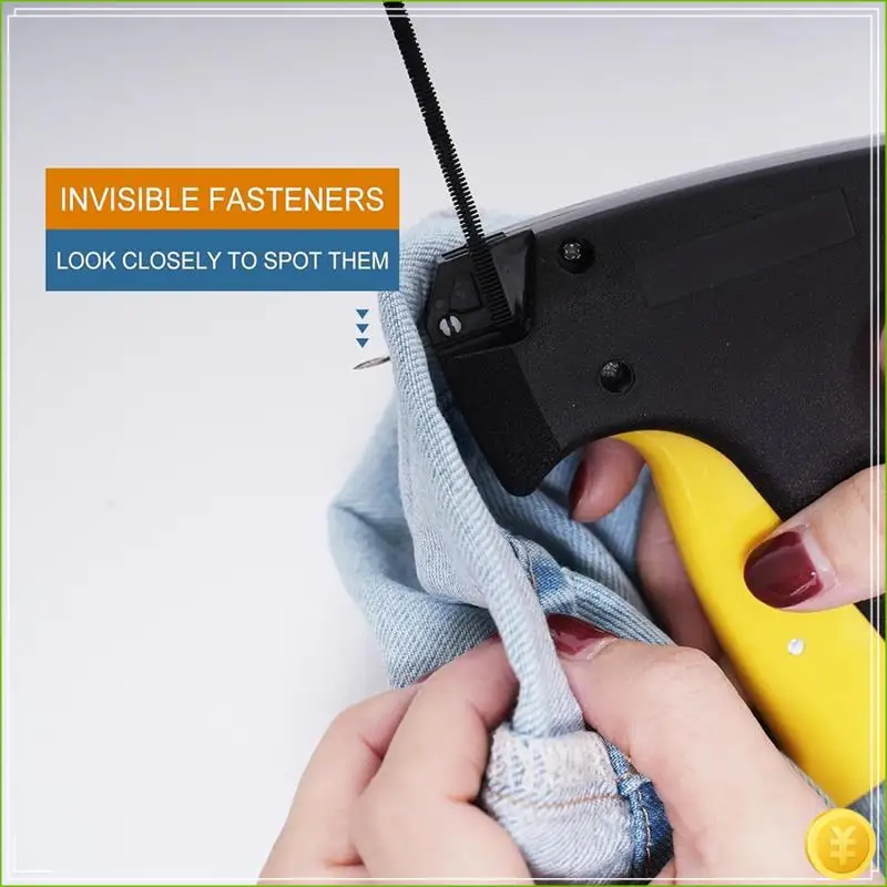 Sewing Gun For Clothes, Tag Attacher Gun Kit Includes 2 Needle, 600 Black & 600 White Fasteners, Fine Sewing Tool