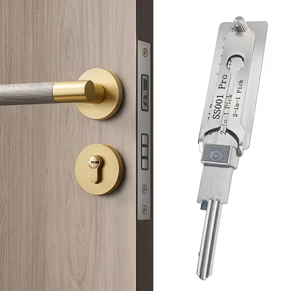 1pc Lishi 2 in 1 Tool  KW1 KW5 SC1 SC4  SSOO1 SS002 Tools for Home Door Civil Locks