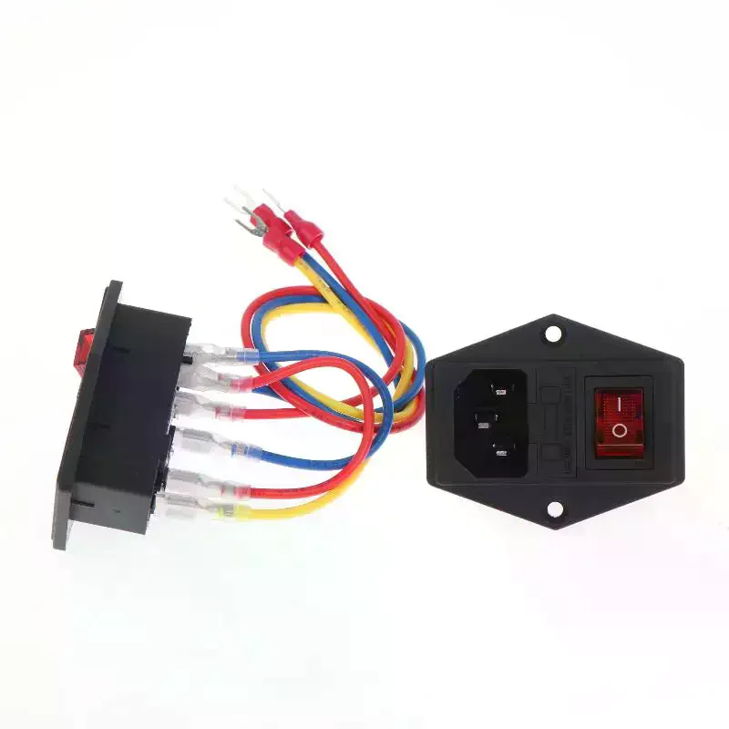 3D Printer Parts 220V 110V Power Supply Switch Male: Socket Fuse DIY Accessories