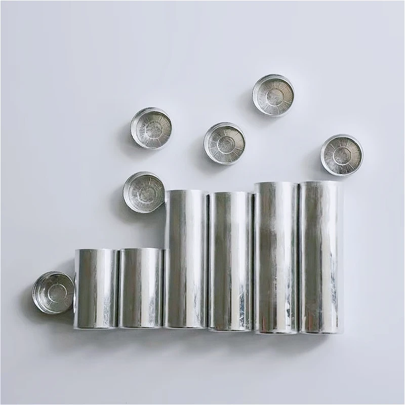 50pcs Lab Consumables Aluminium Tube for Flexible Valplast Material Empty Lab Cartridges.25*75/85/100/110/120mm