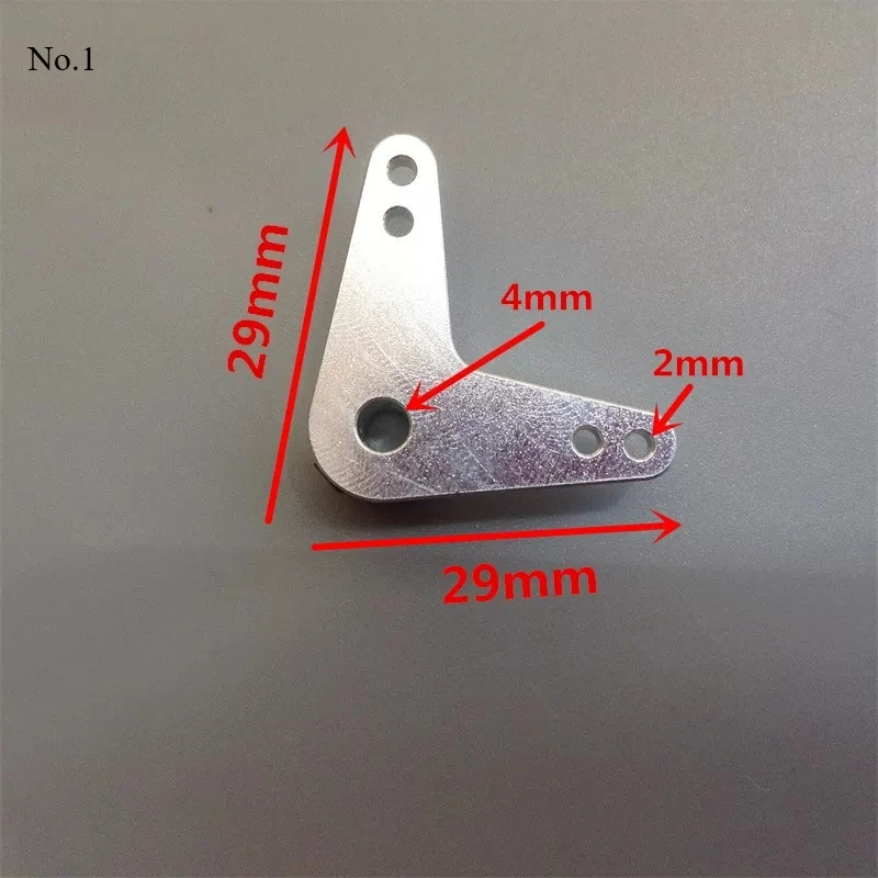 Aluminum Rudder Arm, 4mm/5mm/6mm Bore Steering Arm for RC Boat Rudder 3