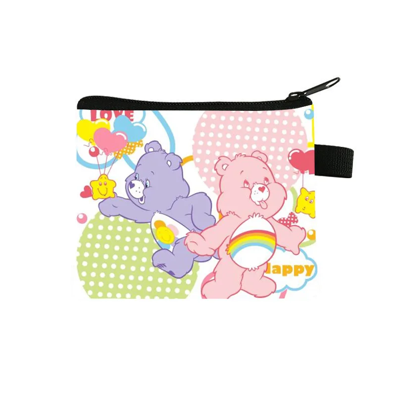 Anime Bear Coin Purse Kawaii Wallet Cute Angel Storage Bag Cartoon Children Zipper Card Bag Toy Gifts