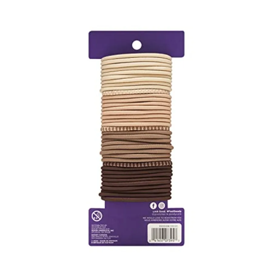 Goody Ouchless Hair Elastics No Pull, No Breakage, Tangle-Free Hold for Thick, Curly, Coily and Textured Hair,Blonde, Long-Last