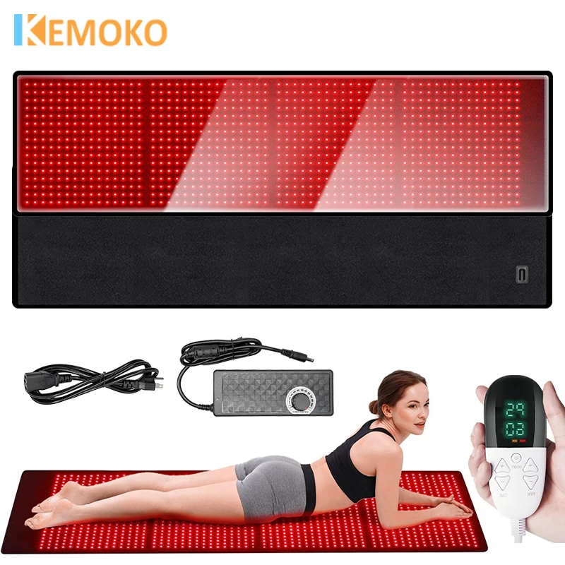 

660nm&850nm Red Infrared Light Therapy Cushion for Body 960/1370 LEDs Waist Back Shoulder Muscle Massage Relax Body Device Pad