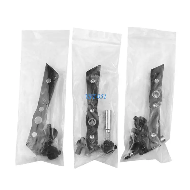 E15A Reversible Ratchets Wrench Set With 3 Gear Heads For Power Drill Chucking Tightening And Loosening