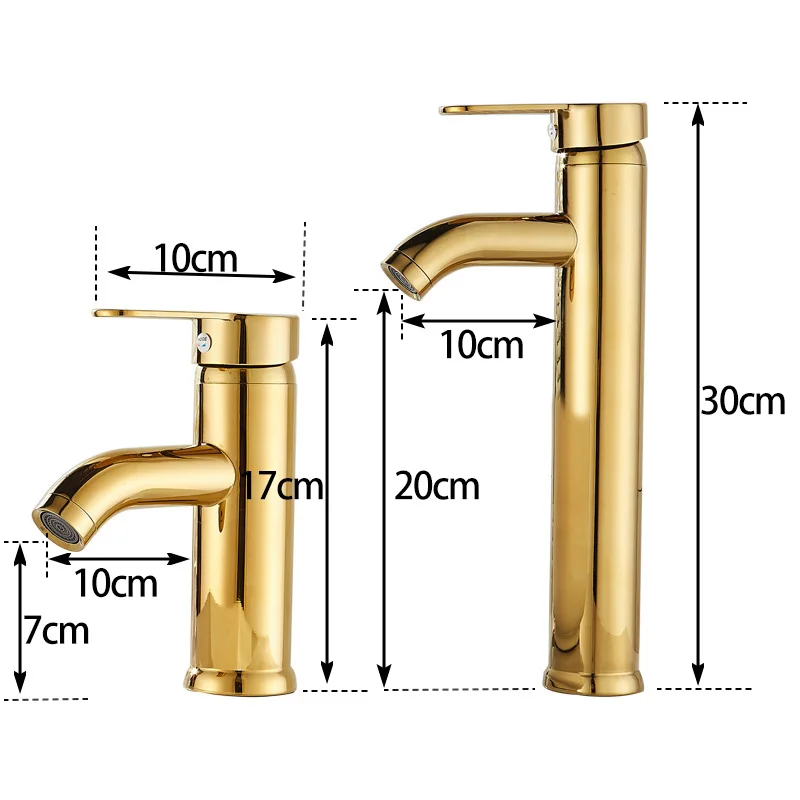 

Смеситель для раковины в ванной комнате, смеситель для умывальника для гурманов, смеситель для холодной и горячей воды, раковина, высокий смеситель с одной ручкой, роскошный золотой на палубе