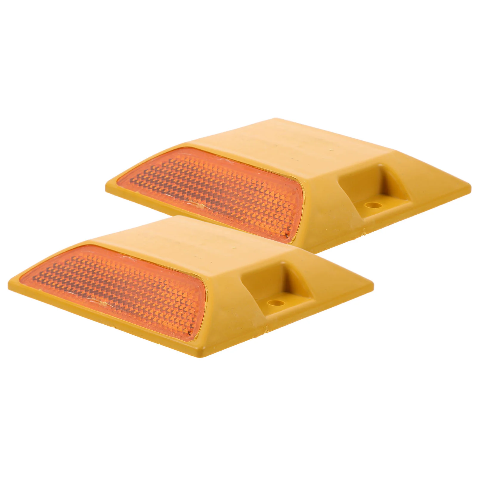 2 Pcs Reflectors Reflective Plastic Road Signs Street Pavement Stud Markers Driveway Heavy Yellow Baby