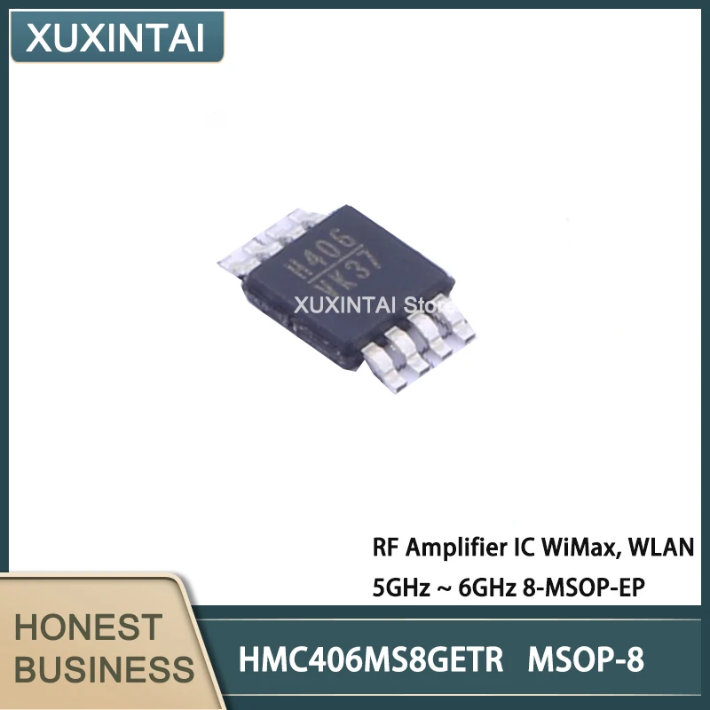 5Pcs/Lot  New Original  HMC406MS8GETR HMC406MS8  RF Amplifier IC WiMax, WLAN 5GHz ~ 6GHz 8-MSOP-EP