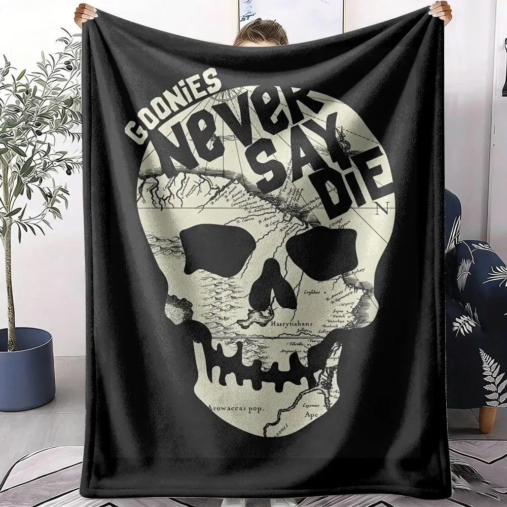 The G-goonies Never Say Die Throw Soft Flannel Throw Summer Blanket Lightweight Cozy Nap Blanket for Sofa Bed Travel