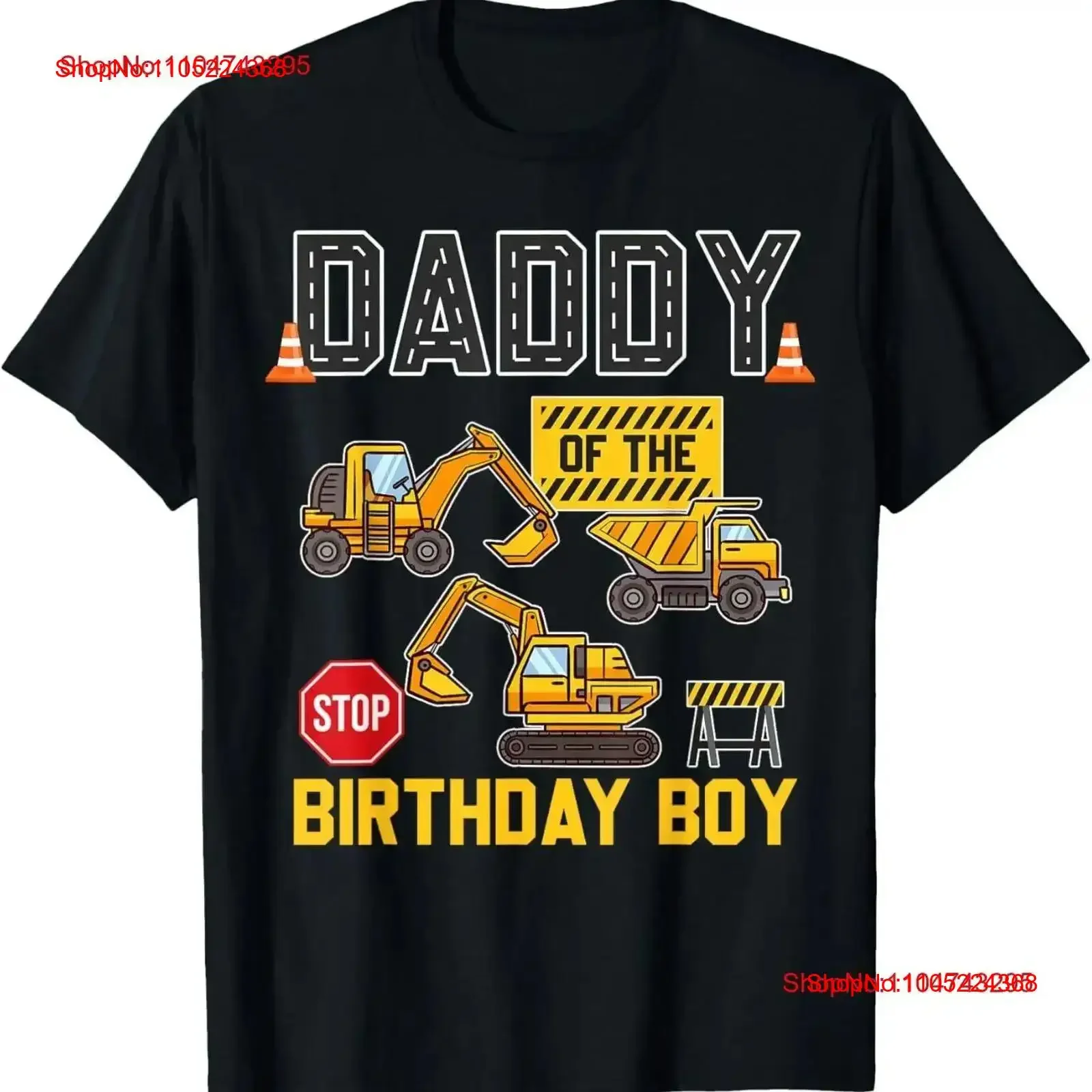 

Daddy of the Birthday Boy Construction Worker Party T Shirt vintage Washed Versatile Slightly designer clothes fashion graphic
