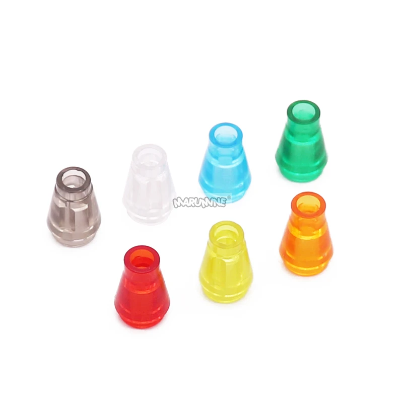 MARUMINE 4589b Cone 1x1 with Top Groove 200PCS Building Blocks Accessories Particles Creative DIY MOC Brick Parts 6188 59900