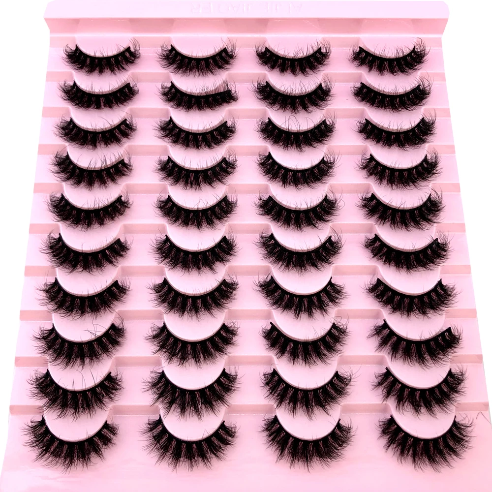 Neu: 20 Paar Natürliche Dicke Künstliche Wimpern, Lange 6D Nerz-Wimpern für Make-up und Wimpernverlängerung – Detail 14