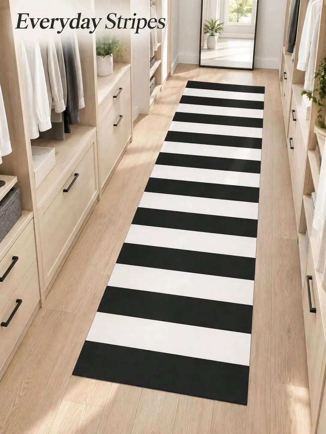 Stripe Aisle Runners Linear Runner Rugs Long Carpet Hallway Floor Mat for Entryway Kitchen Laundry Room Bedroom Living Room Corridor Passage Home Decor Housewarming Birthday Anniversary Thanksgiving Christmas Gift for Family Friends Neighbors
