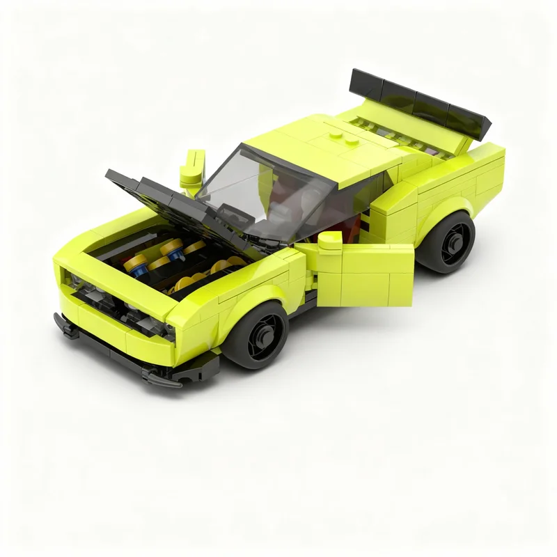 

431pcs MOC ULTIMATE Dodge Challenger SRT Hellcat Sports Car City Champions Model Building Blocks Architecture Toys Education