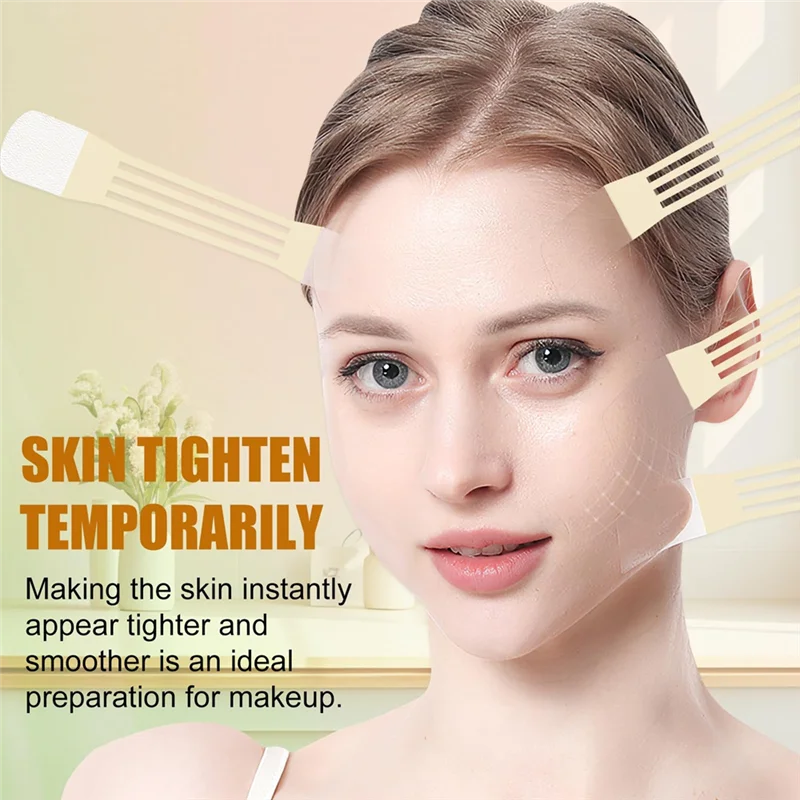 FORC-Neck Firming Neck Face Lifting Tapesinvisible Firming Instant Necktape Lift Turkey Necks High Elastic Breathable Lift Strap