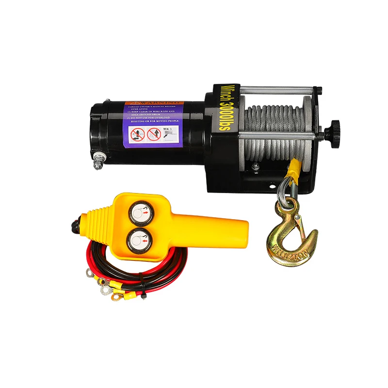 

Car Electric Winch 3000lbs 12V 24V Vehicle Self-Rescue Off-Road Winch Portable Electric Winch Traction Hoist