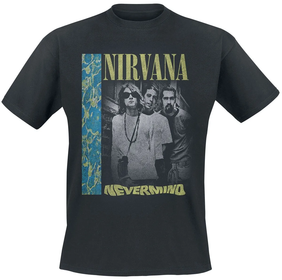 

Nirvana Band Logo T-Shirt Men's Alternative Rock Graphic Tee with Nevermind Retro Print Casual Streetwear Top