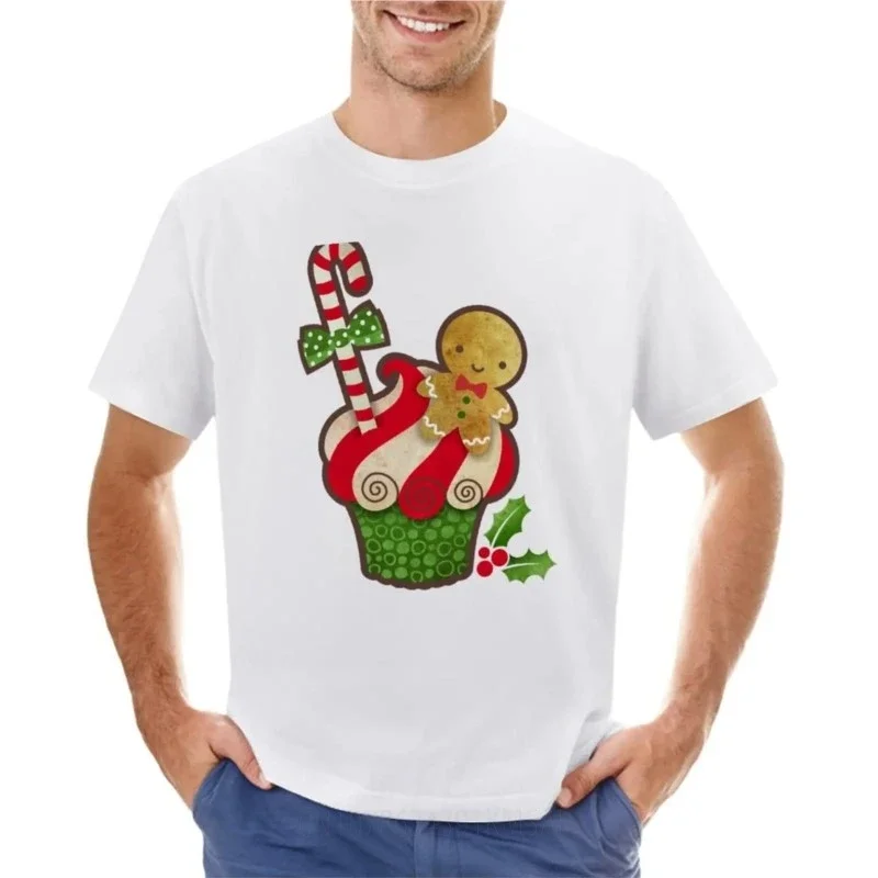 Christmas Cupcake Gingerbread Boy T-Shirt hippie clothes kawaii clothes aesthetic clothes oversizeds t shirts for men graphic