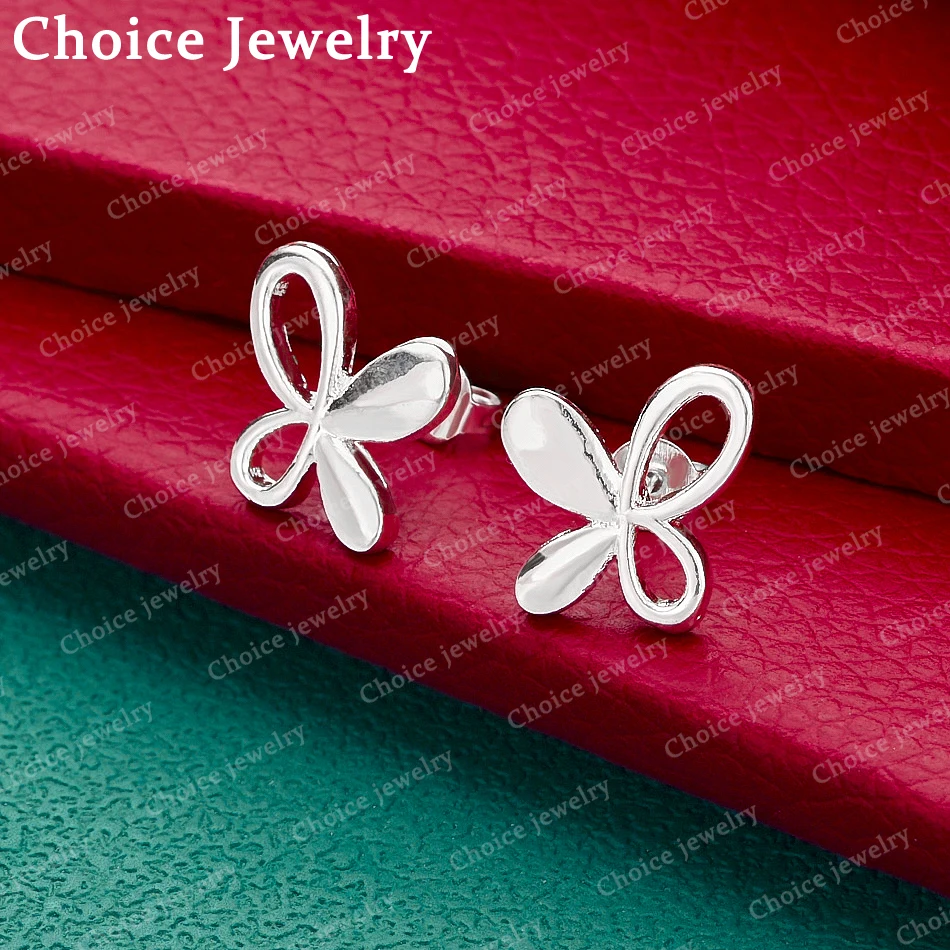 Boucles d'oreilles papillon en argent Sterling 925 pour femmes, bijoux à la mode, charme vivant, accessoires de fête et de mariage