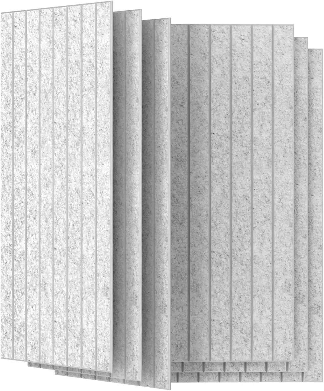 

6 Pack 47.2x23.6 Inches Acoustic Panels for Sound Absorbing, Noise Reduction for Home Theater, Office, Studio, Silver Grey