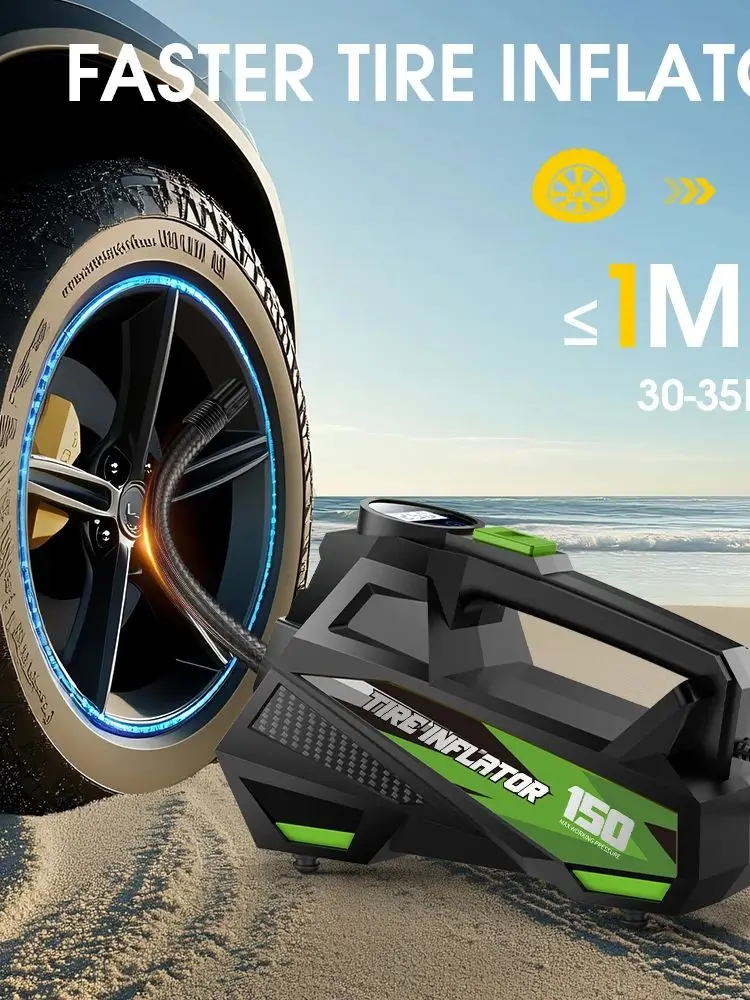 AliExpress Carsun 12V Wired Compressor: Electric Inflator for Moto/Bike, Auto Inflation, Digital Display & Tire Pressure Monitor