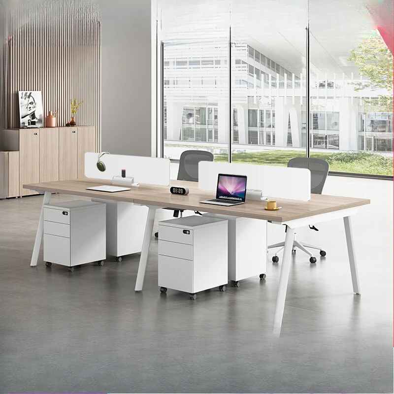 

Light Luxury Standing Office Desk Conference Minimalist Portable Drafting Office Desk Executive Organizer Metal Bureau Furniture