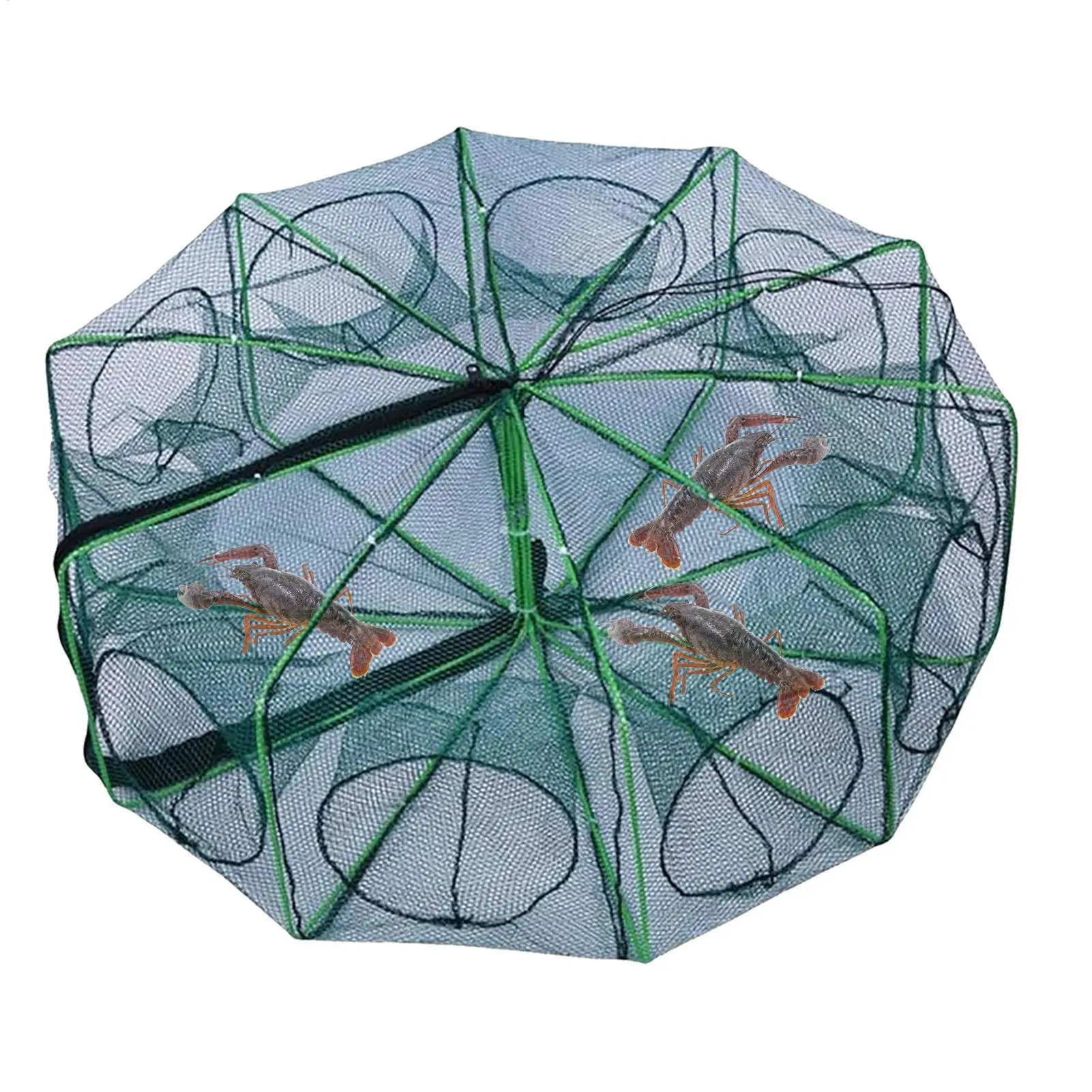 

Ловушка для раков, литая сетка, портативная рыболовная ловушка, сетчатая клетка для соленой воды, пляжа, креветки пруда, озера, креветки, каяка, кемпинга