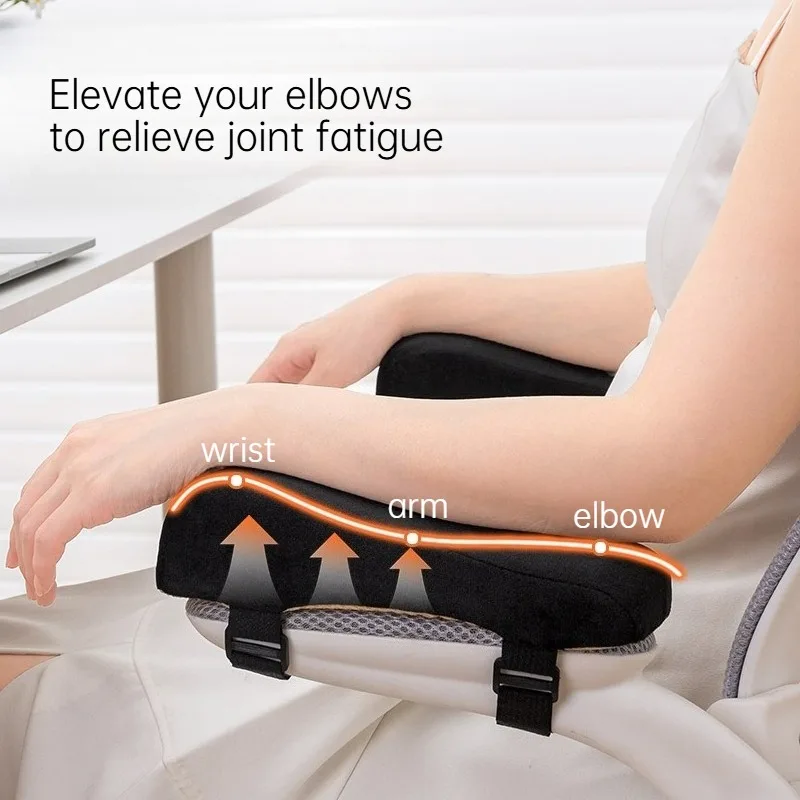 Ergonomic Office Chair Armrest Pads Memory Foam Cushion for Desk Computer Chair Elbow Support Pads with Soft Pillow Sleeves