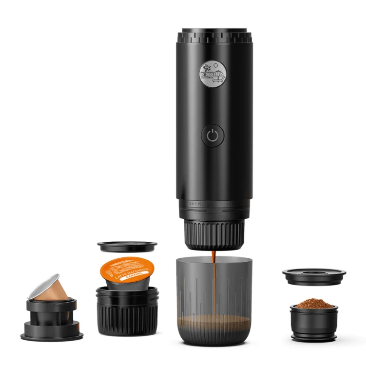 PSME2604 Portable Car Coffee Maker with 88-92°C Automatic Pressure Extraction Italian espresso, brewed with 4-minute extraction