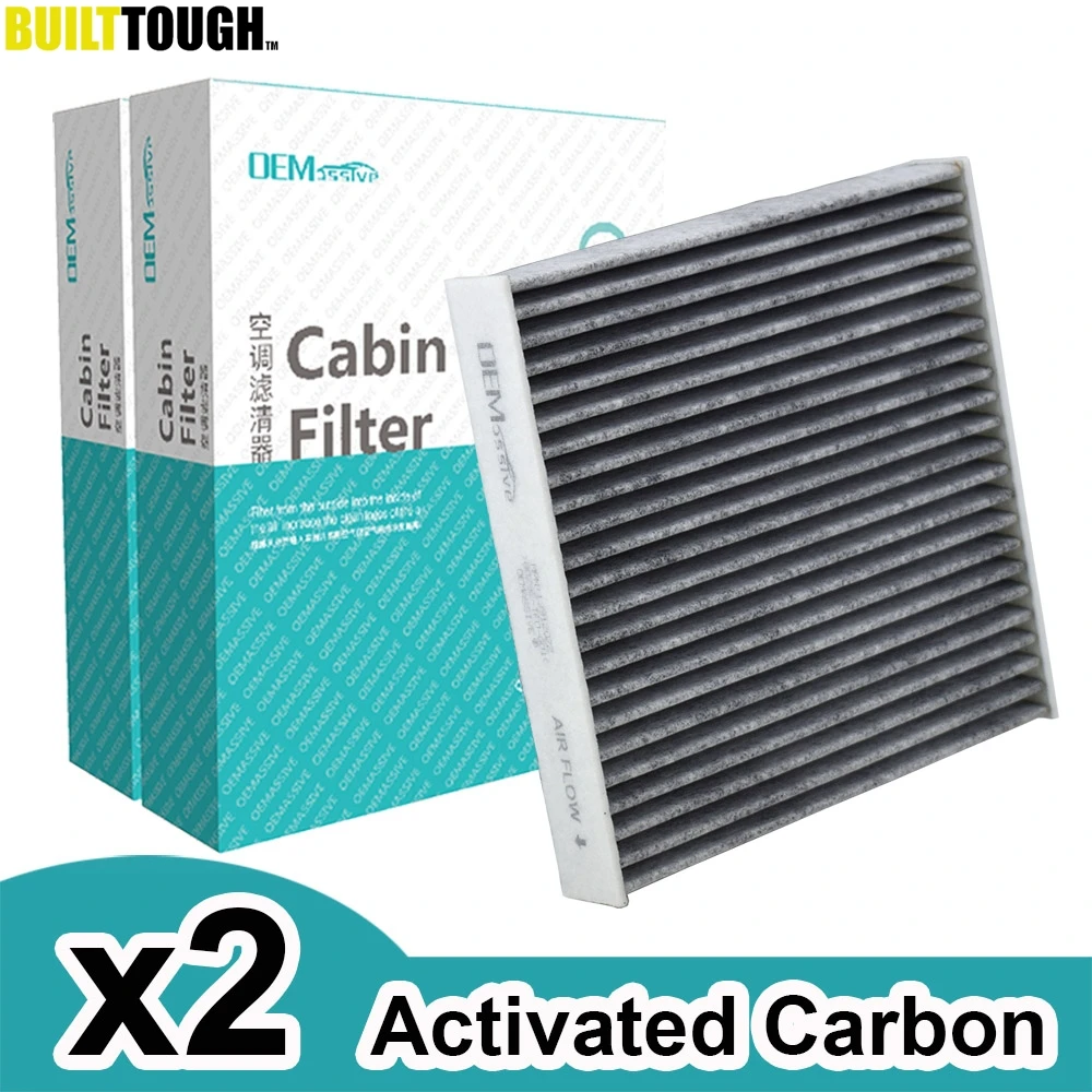 2x Car Pollen Cabin Air Conditioning Filter Activated Carbon 80292-TF0-G01 80291-TF0-E01 For Honda City CR-Z Fit 3 HR-V Insight