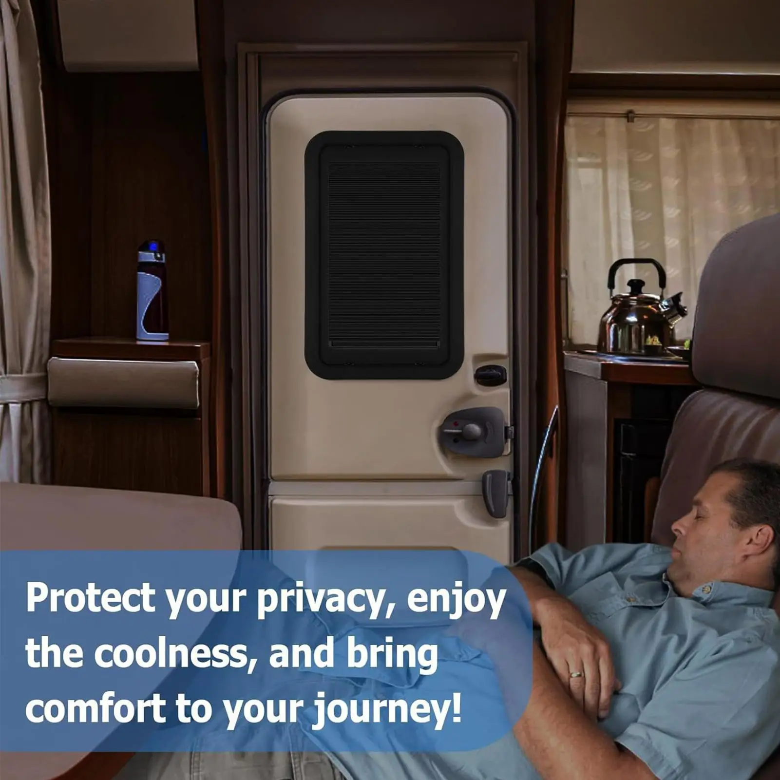 Rv Window Shade Uv Protection Door Window Cover Thin Magnetic Uv Protection Blinds For Entrance Light Blocking Heat Reduction