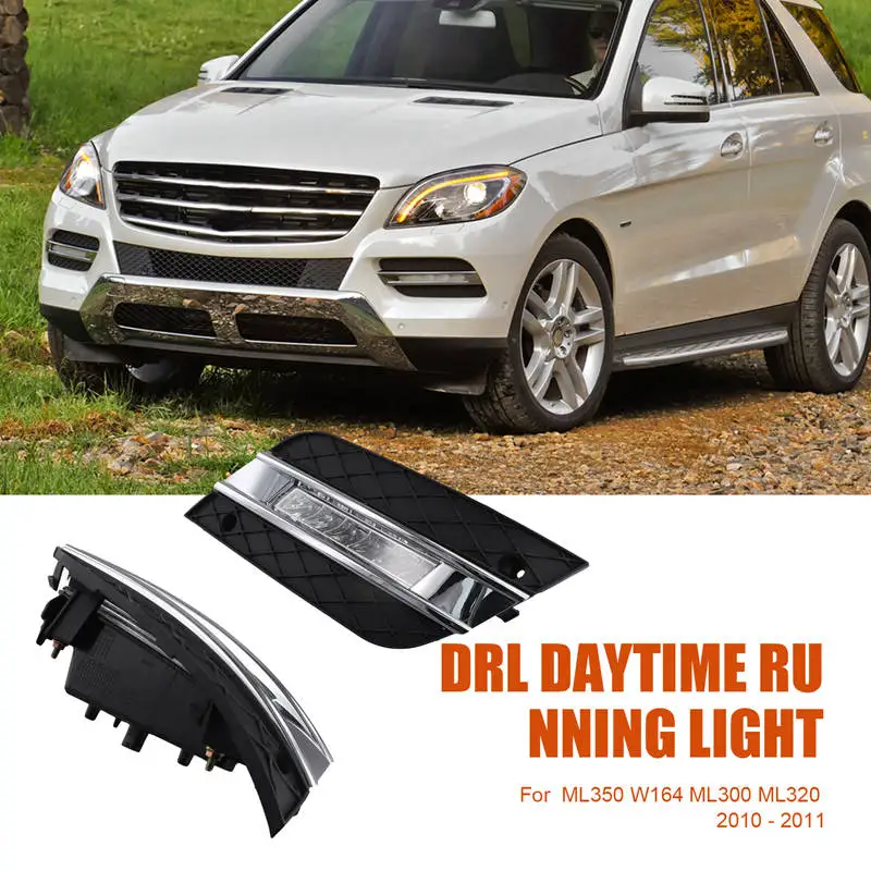 

Светодиодные дневные ходовые огни для Mercedes Benz ML350 W164 ML300 ML320 2009-2011 DRL Противотуманные фары