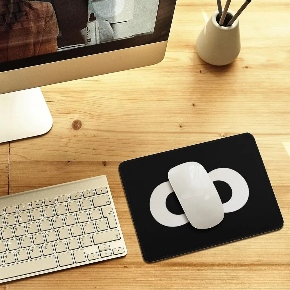 Mouse pad minimalista com design de olho de desenho animado para mesas de escritório e laptop com base de borracha antiderrapante