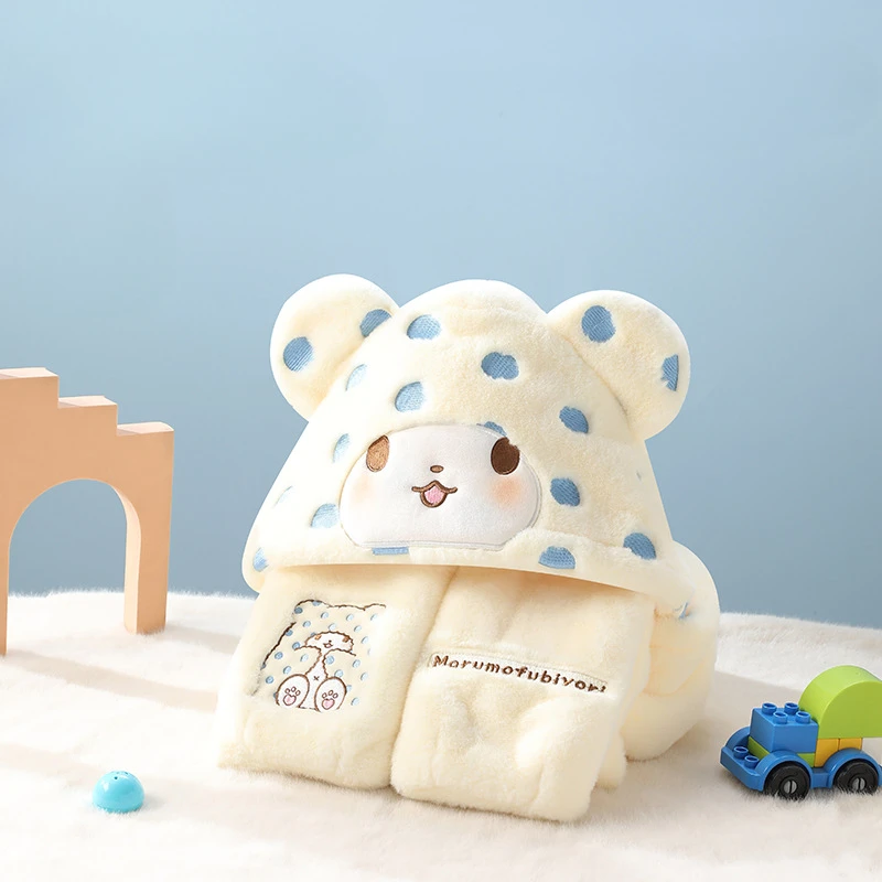 Sanrio Mop Winter Plush Three-Piece Set Cartoon Mop Winter Riding Warm Hat Scarf Casual Fashion Holiday Gifts for Girls