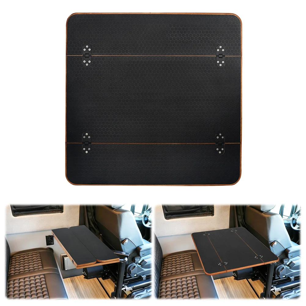 22.8 In*23.4 In Car Laminate Folding Tabletop RV Table Top Wood Fit Rotation Table Board Laptop Stand Fold Rear Dining Table