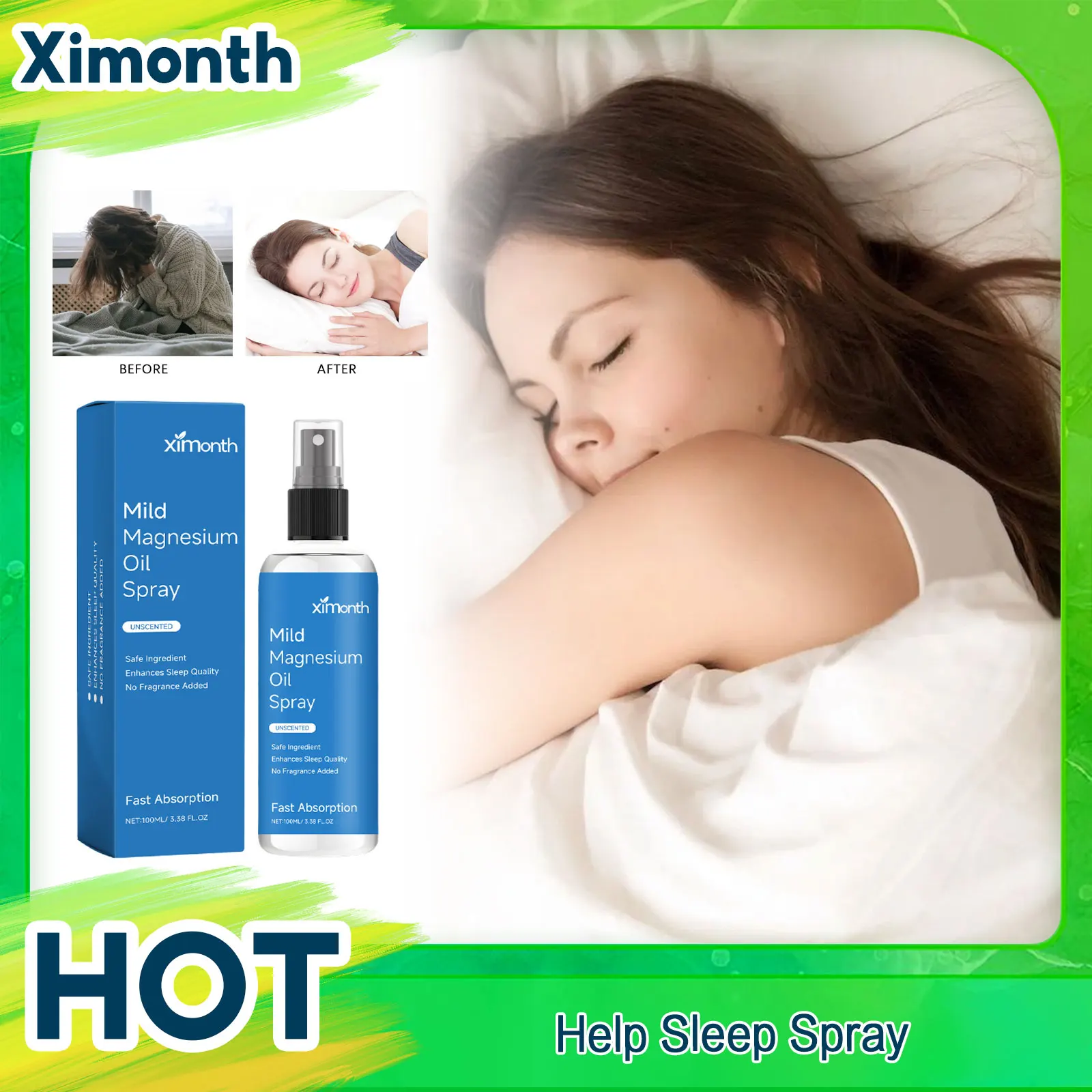 

Improve Sleep Spray Insomnia Treatment Anti Fatigue Anxiety Soothing Nervous Promote Deep Asleep Refresh Sleep Aid Essential Oil