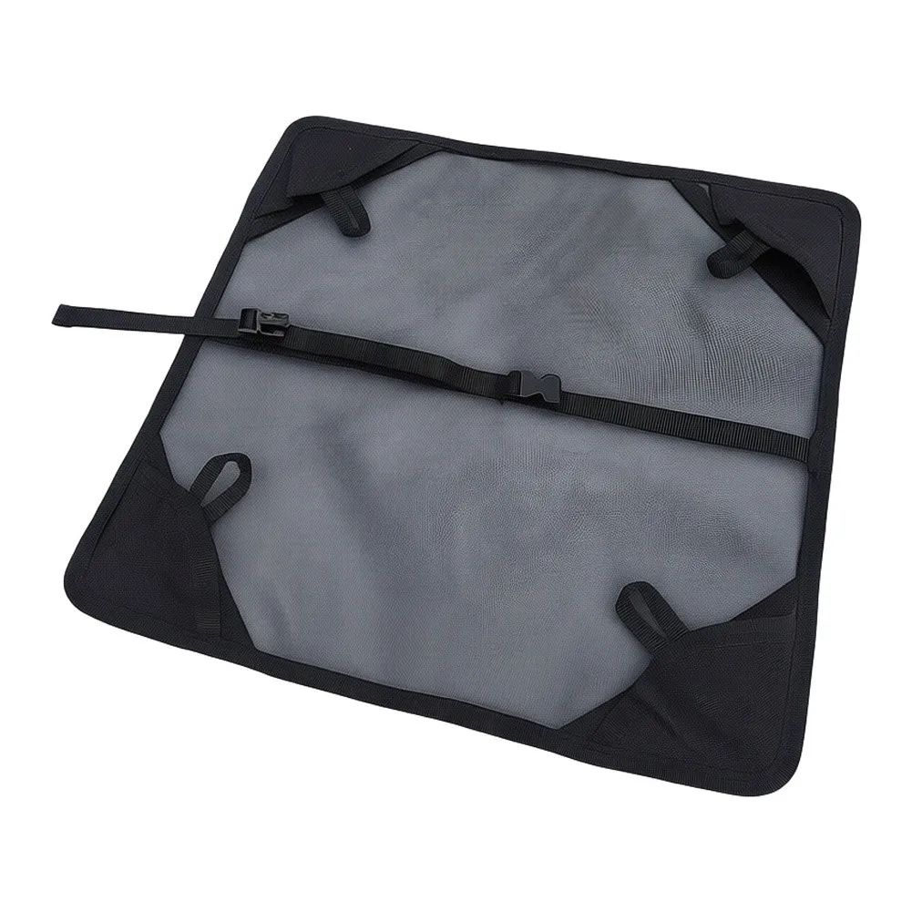 38x38cm Foldable Anti Sinking Pad Black Oxford Cloth Mat For Camping Chair Stability On Sand Mud Snow Outdoor Garden Gear