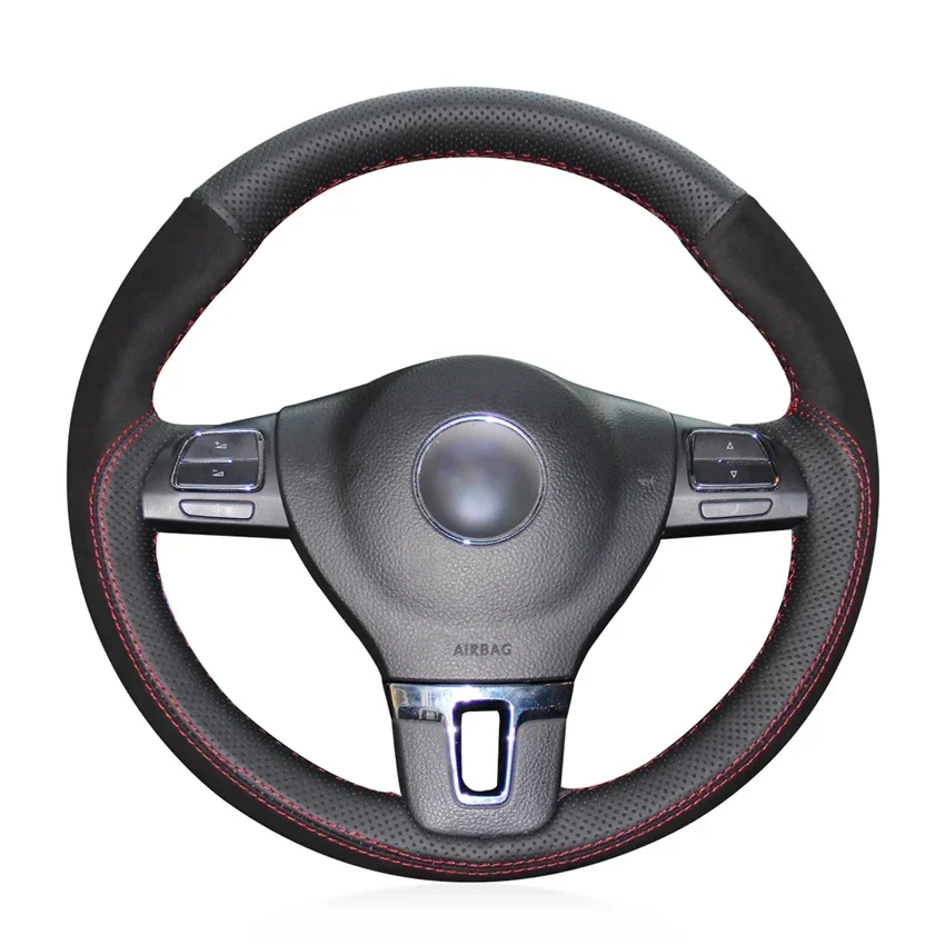 

Чехол на руль из искусственной кожи ручной работы, противоскользящий, для Volkswagen VW Gol Tiguan Passat B7 CC Touran Jetta Mk6