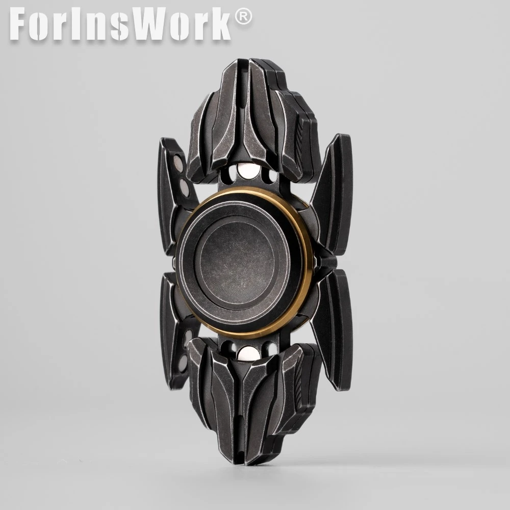 HOPE – Gyro à liaison d'armure ouverte en métal EDC Fidget Spinner, jouet Anti-Stress pour adultes, jouet de bureau Anti-Stress