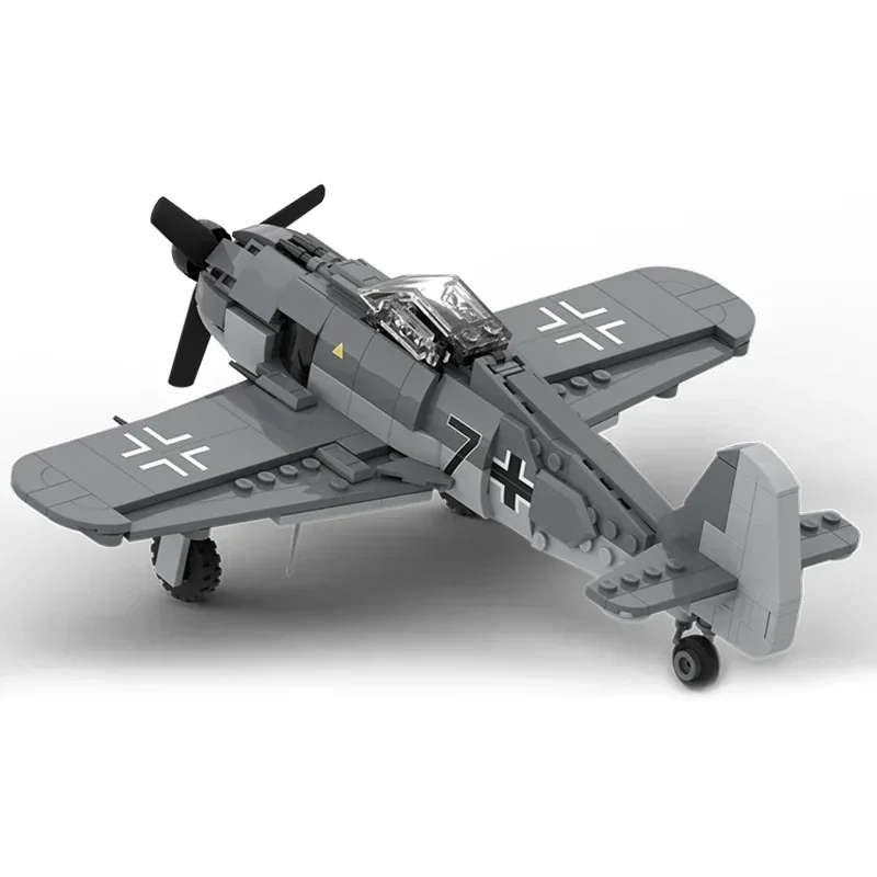 Moc Building Bricks Bomber Model Fw 190 A-8 German Fighter Technology Modular Blocks Gifts Christmas Toys DIY Sets Assembly
