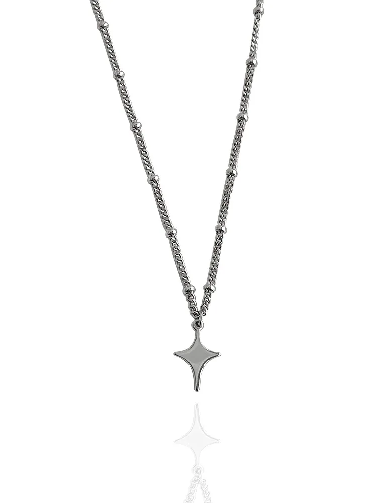 Simple Trendy Star Hollow Choker Necklace Pendant Neck Jewelry Accessories Women Men's Fashion Party Chain Necklace image 2