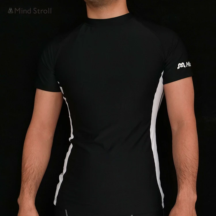 Rashguard nogi gładka tkanina PA o niskiej elastyczności jiujiusu bjj