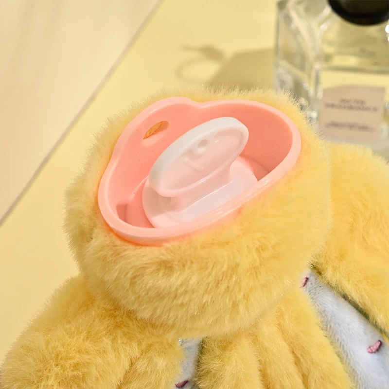 1000ML Cute Rabbit Hot Water Bag With Plush Cover Water Filling Hot-water Bag Hand Feet Warmer Winter Warm Water Bag