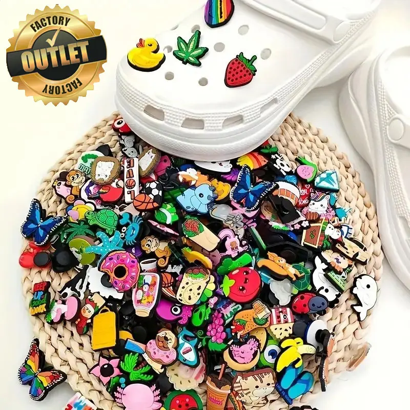 Wholesale Random Cartoon animation Shoe Charms Animal Garden Shoes Decrations Accessories Buckle