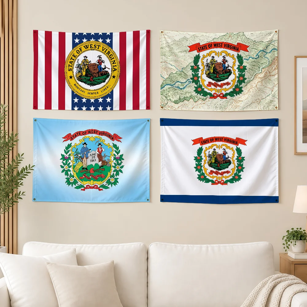 West Virginia Flag Durable Outdoor Decoration Indoor Design Patio Festive Classic Pole Wall Room Banner
