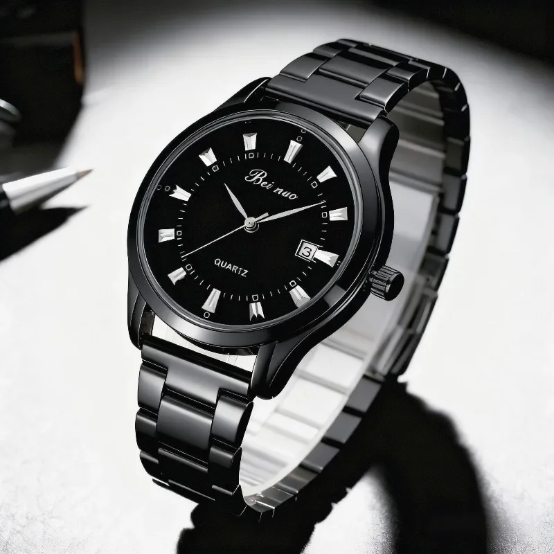 جديد أزياء الرجال الساعات 2026 عارضة جولة الهاتفي حلقة من جلد ساعات كوارتز للرجل الأعمال الذكور ساعة Reloj الفقرة Hombre #3