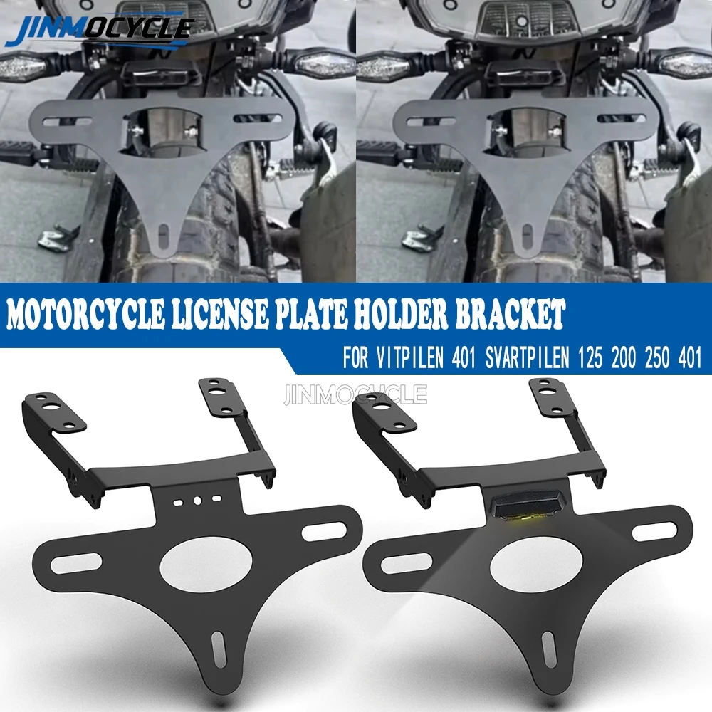 

Rear License Plate Holder Bracket For Husqvarna SvartPilen 401 250 200 125 2018-2025 VitPilen 401 Tail Tidy Fender Eliminator